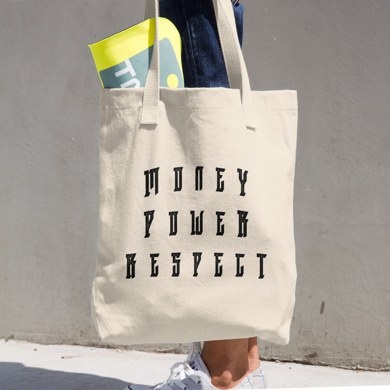 Cotton Tote Bag - Money Power Respect